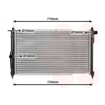 Radiateur, refroidissement du moteur VAN WEZEL 81002009