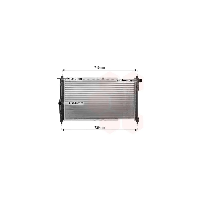 Radiateur, refroidissement du moteur VAN WEZEL 81002009