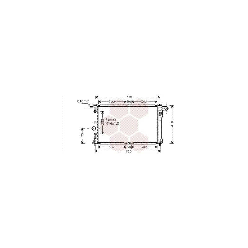 Radiateur, refroidissement du moteur VAN WEZEL 81002010