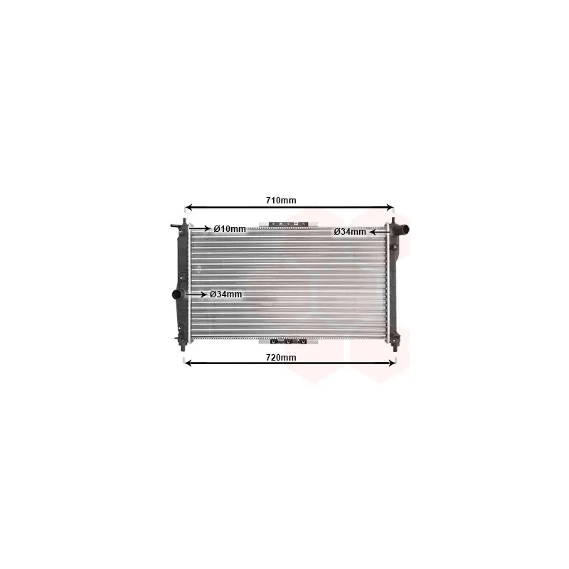 Radiateur, refroidissement du moteur VAN WEZEL 81002016
