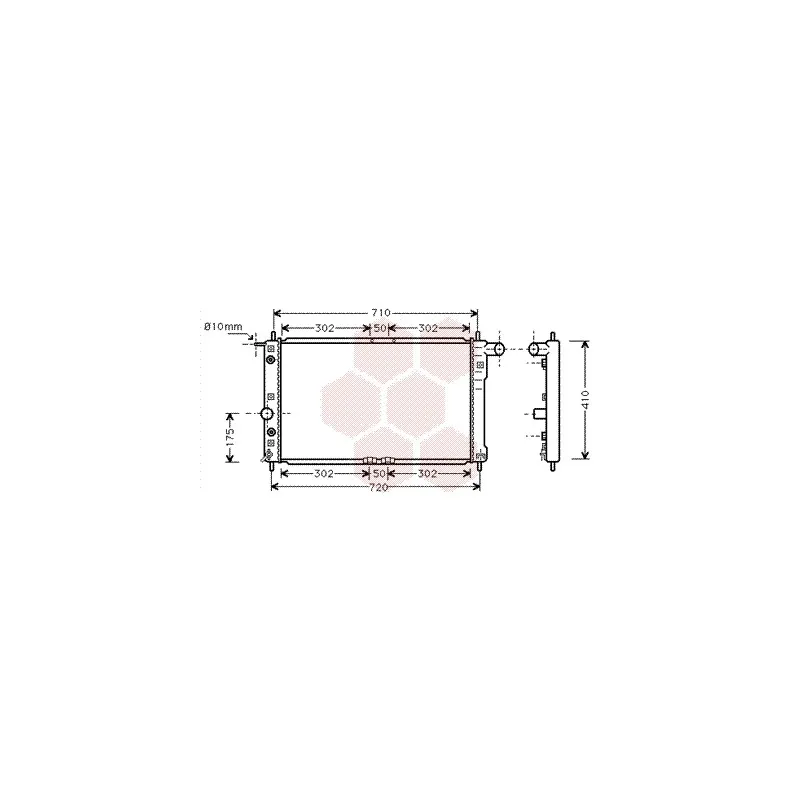 Radiateur, refroidissement du moteur VAN WEZEL 81002017