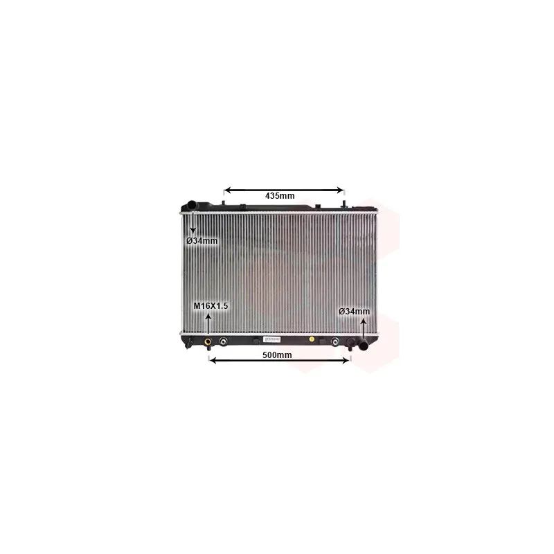 Radiateur, refroidissement du moteur VAN WEZEL 81002025