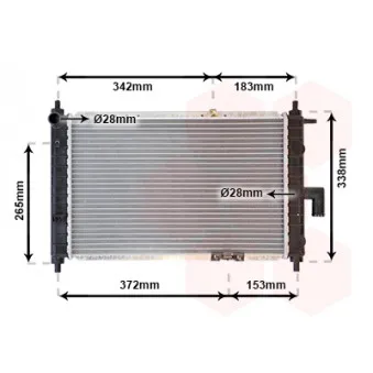 Radiateur, refroidissement du moteur VAN WEZEL 81002046