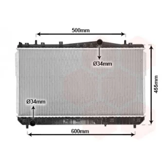 Radiateur, refroidissement du moteur VAN WEZEL 81002052