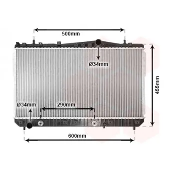 Radiateur, refroidissement du moteur VAN WEZEL 81002053