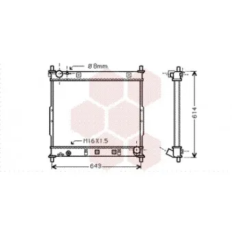 Radiateur, refroidissement du moteur VAN WEZEL 81002062