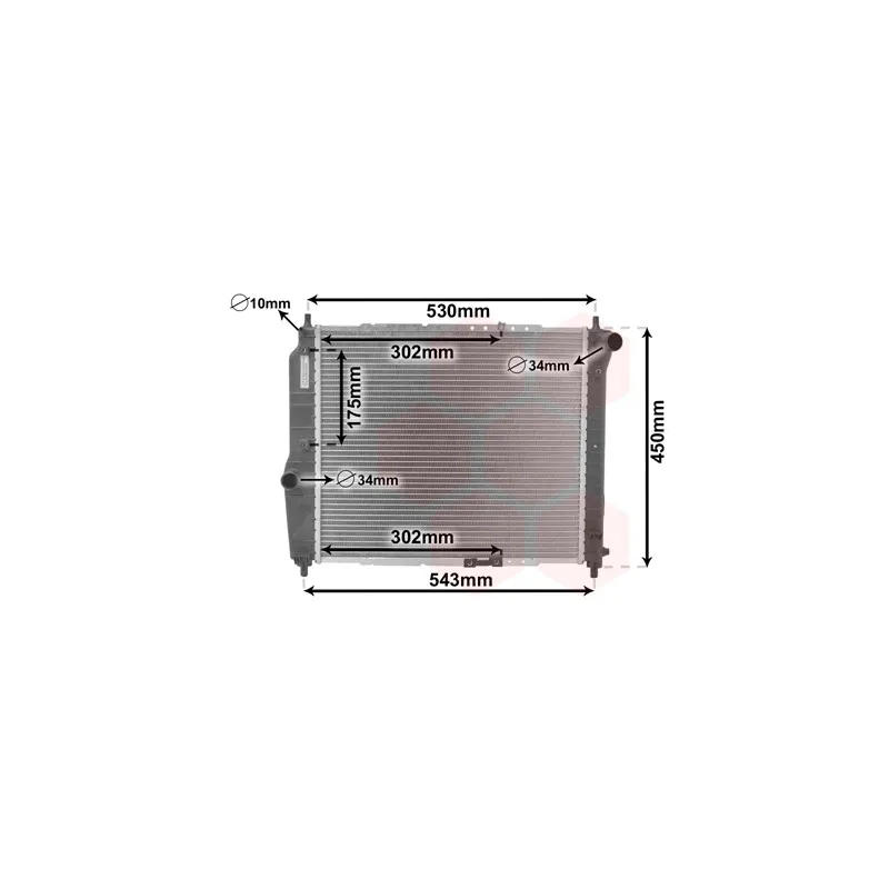 Radiateur, refroidissement du moteur VAN WEZEL 81002066