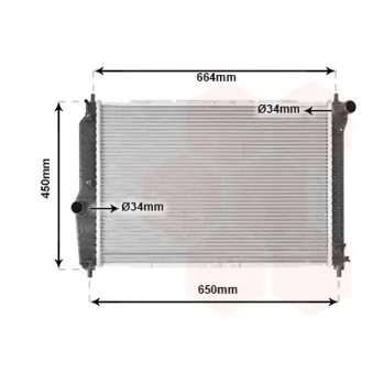 Radiateur, refroidissement du moteur VAN WEZEL