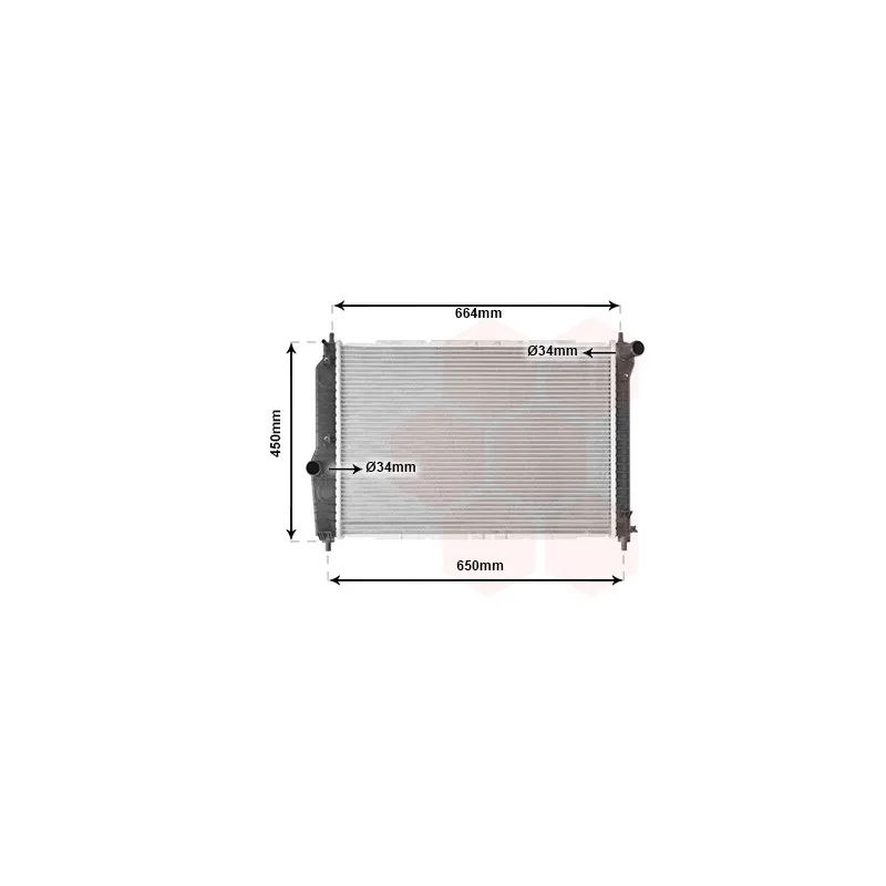 Radiateur, refroidissement du moteur VAN WEZEL 81002067