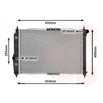 Radiateur, refroidissement du moteur VAN WEZEL 81002068