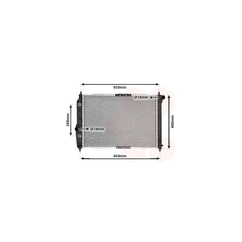 Radiateur, refroidissement du moteur VAN WEZEL 81002068
