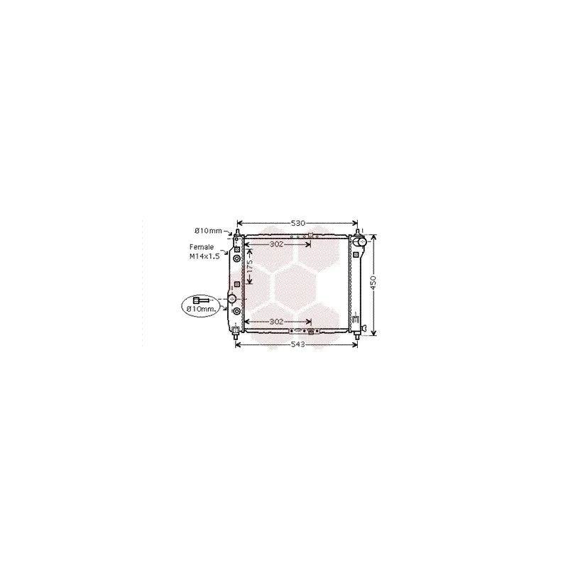 Radiateur, refroidissement du moteur VAN WEZEL 81002069