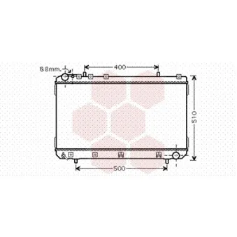 Radiateur, refroidissement du moteur VAN WEZEL 81002070