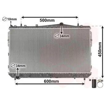 Radiateur, refroidissement du moteur VAN WEZEL 81002073