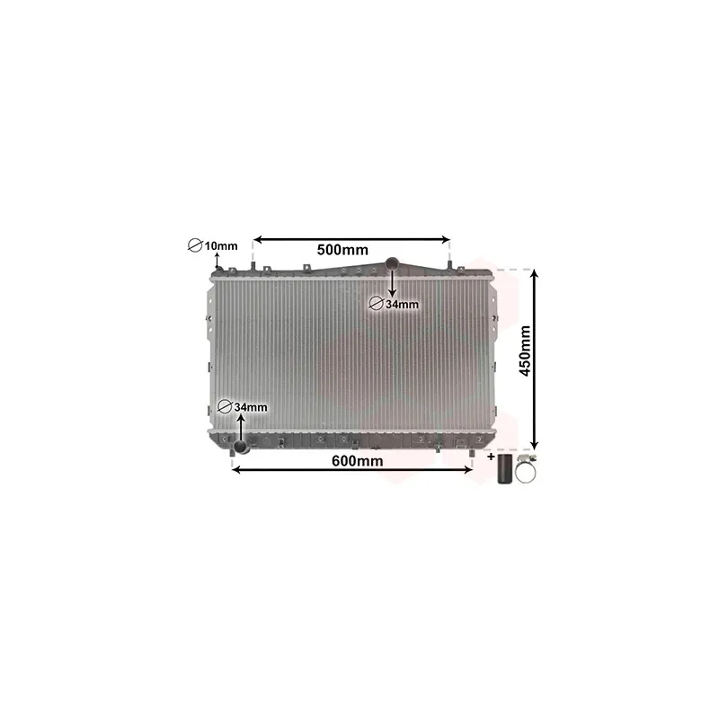 Radiateur, refroidissement du moteur VAN WEZEL 81002073