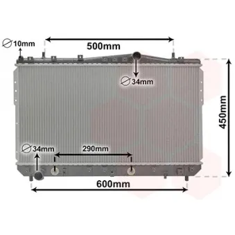 Radiateur, refroidissement du moteur VAN WEZEL 81002074