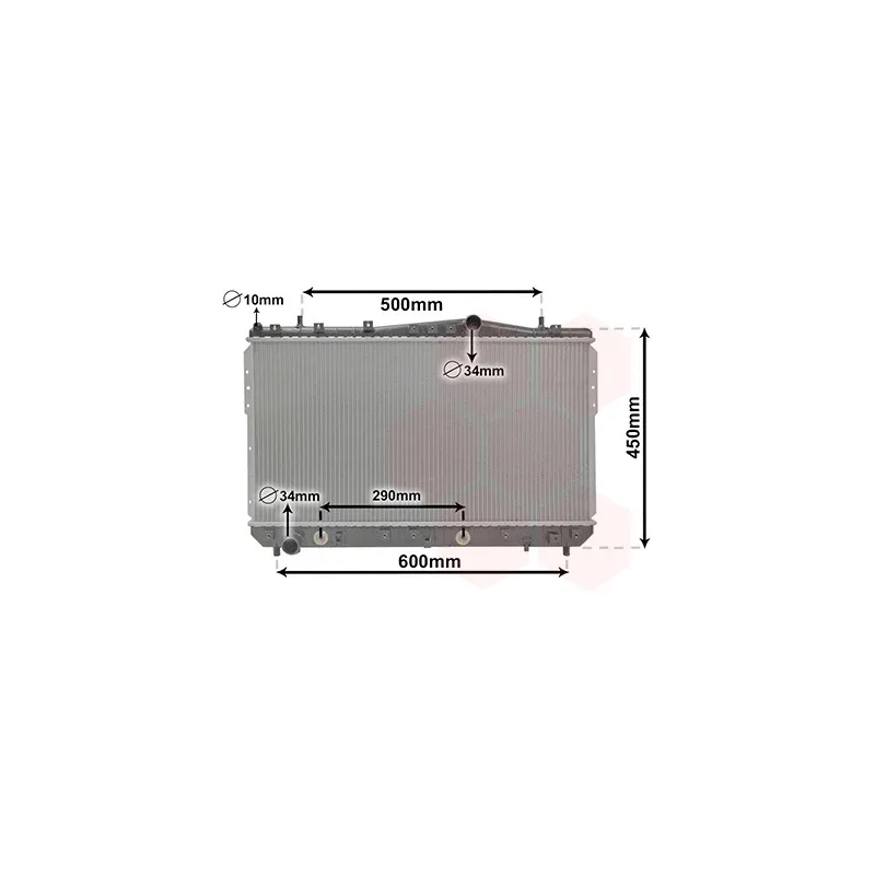 Radiateur, refroidissement du moteur VAN WEZEL 81002074
