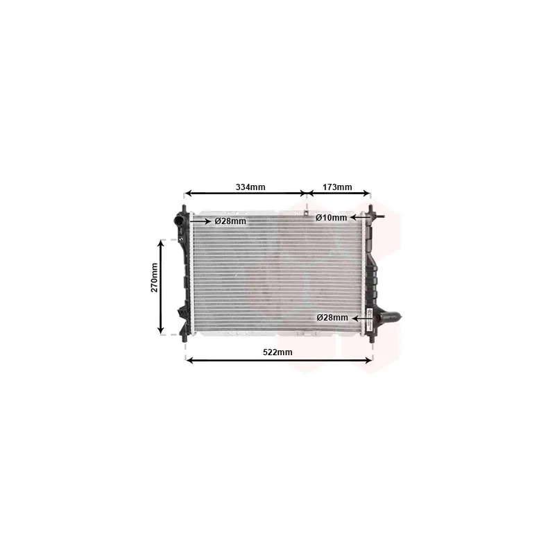 Radiateur, refroidissement du moteur VAN WEZEL 81002075