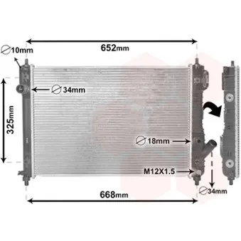 Radiateur, refroidissement du moteur VAN WEZEL 81002087