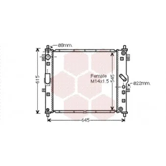 Radiateur, refroidissement du moteur VAN WEZEL