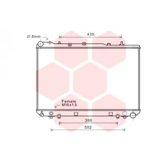 Radiateur, refroidissement du moteur VAN WEZEL 81002101