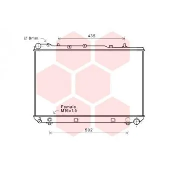 Radiateur, refroidissement du moteur VAN WEZEL 81002102