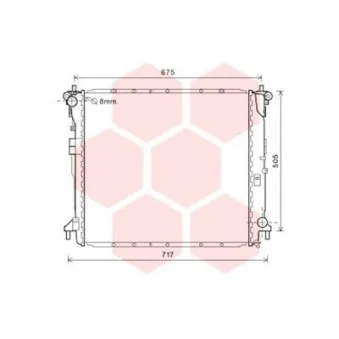 Radiateur, refroidissement du moteur VAN WEZEL 81002103