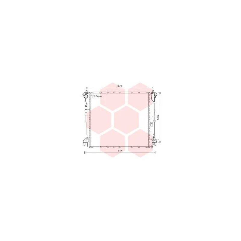 Radiateur, refroidissement du moteur VAN WEZEL 81002103