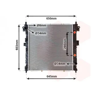 Radiateur, refroidissement du moteur VAN WEZEL 81002105