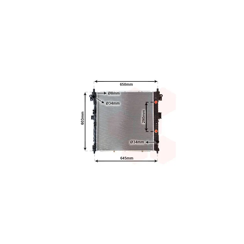 Radiateur, refroidissement du moteur VAN WEZEL 81002105