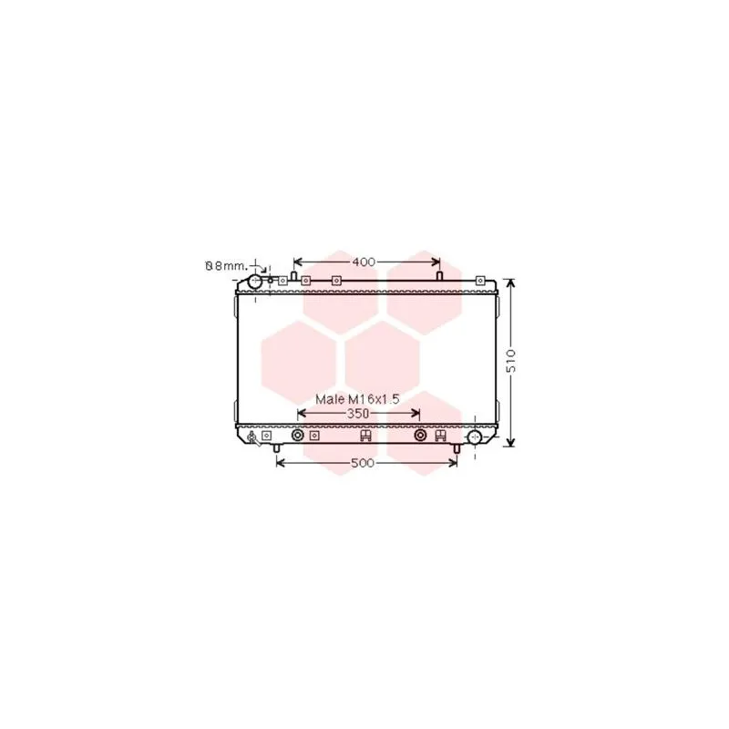 Radiateur, refroidissement du moteur VAN WEZEL 81002107