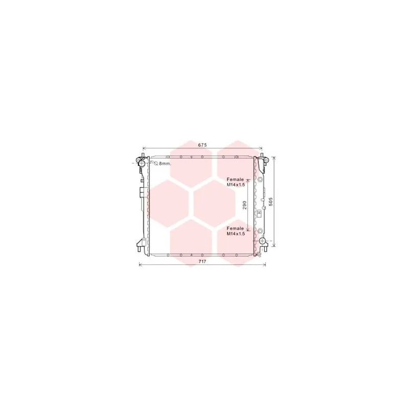 Radiateur, refroidissement du moteur VAN WEZEL 81002124