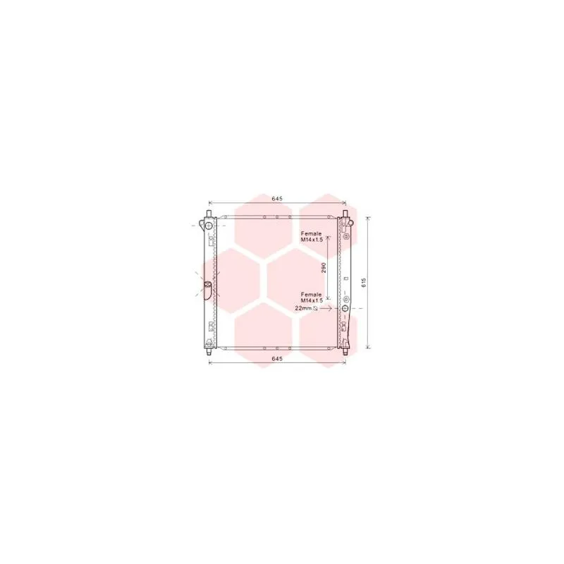 Radiateur, refroidissement du moteur VAN WEZEL 81002125