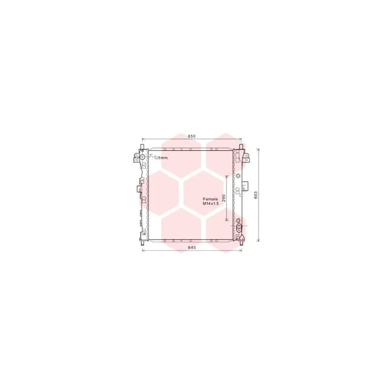 Radiateur, refroidissement du moteur VAN WEZEL 81002131