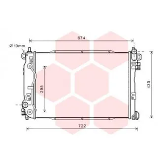 Radiateur, refroidissement du moteur VAN WEZEL 81002133