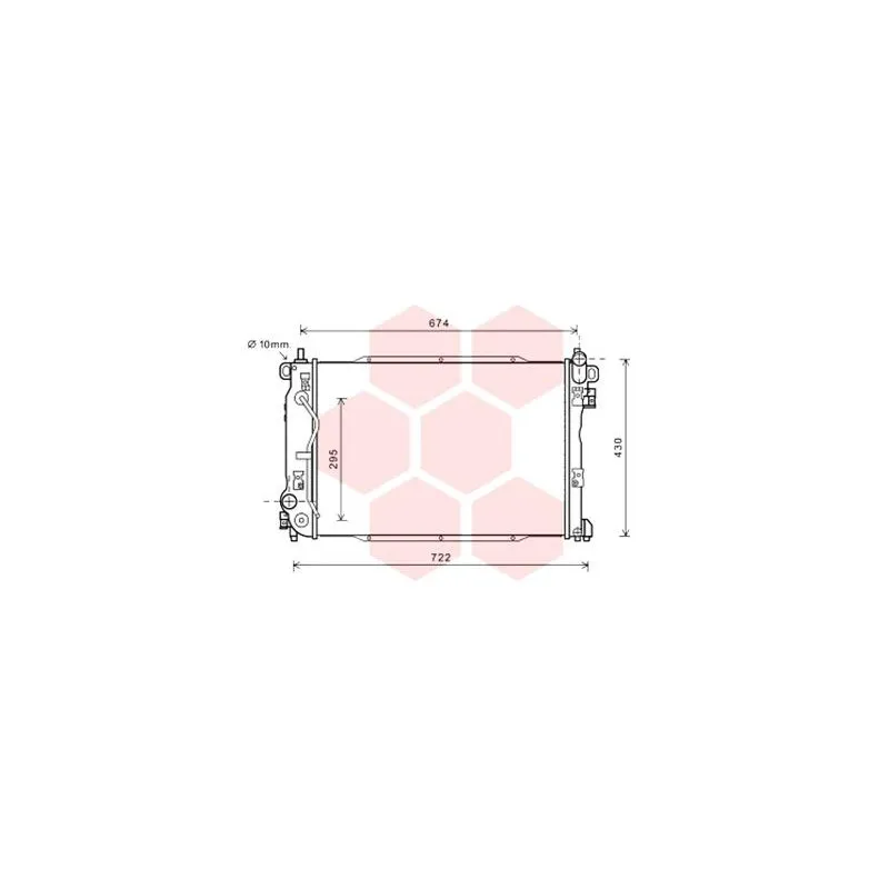 Radiateur, refroidissement du moteur VAN WEZEL 81002133