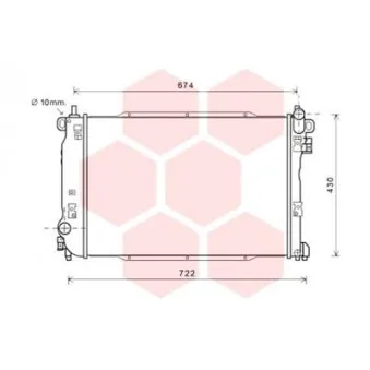 Radiateur, refroidissement du moteur VAN WEZEL 81002134