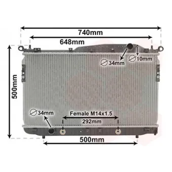 Radiateur, refroidissement du moteur VAN WEZEL 81002135