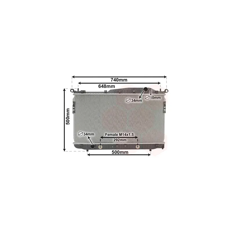 Radiateur, refroidissement du moteur VAN WEZEL 81002135