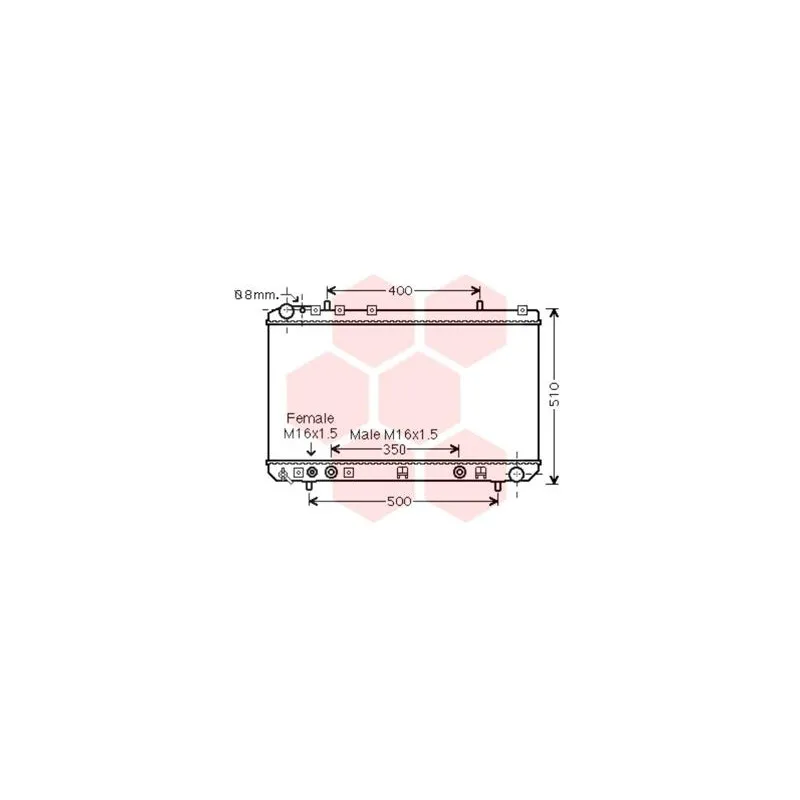 Radiateur, refroidissement du moteur VAN WEZEL 81002138