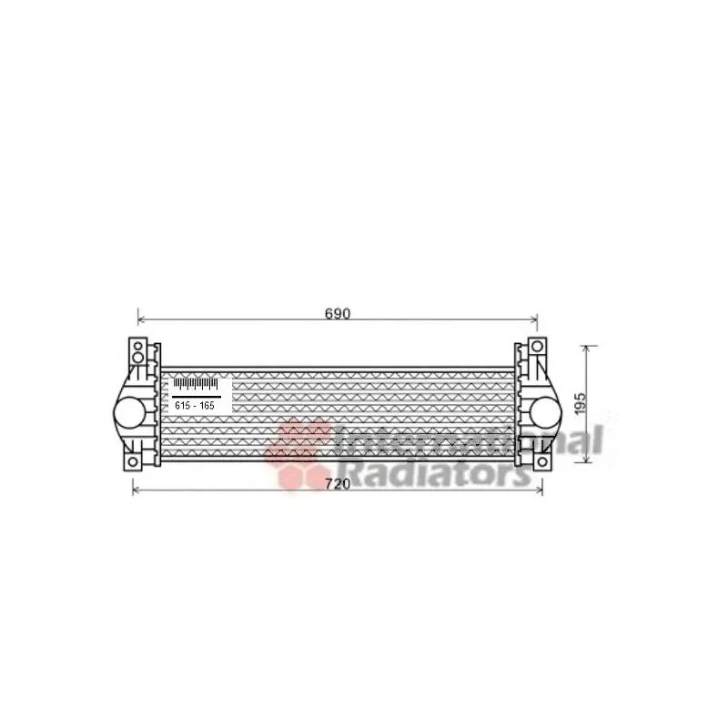 Intercooler, échangeur VAN WEZEL 81004093