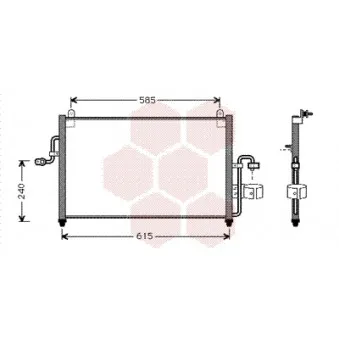 Condenseur, climatisation VAN WEZEL 81005011