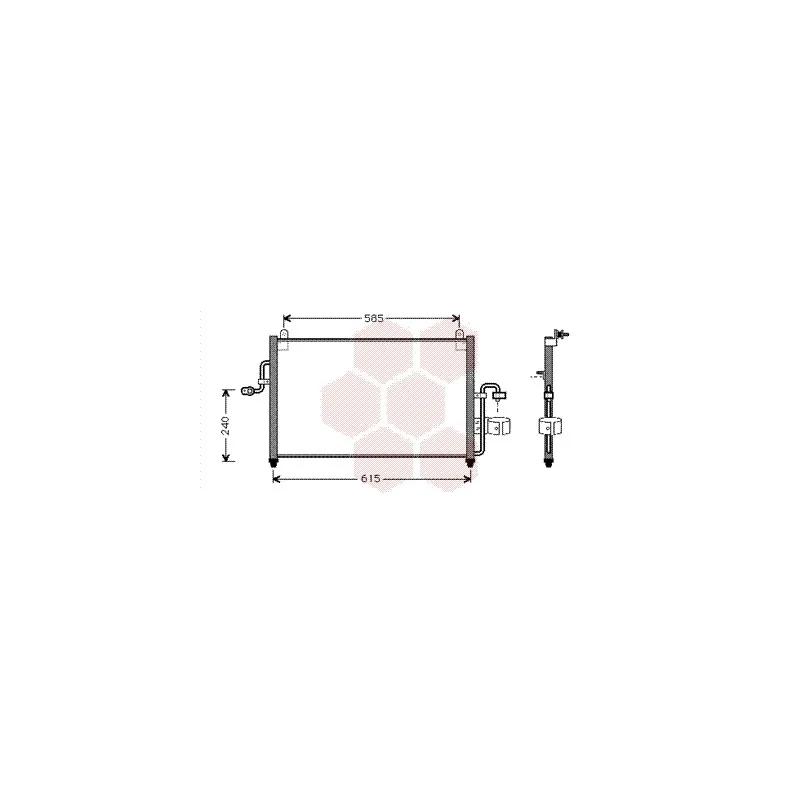 Condenseur, climatisation VAN WEZEL 81005011