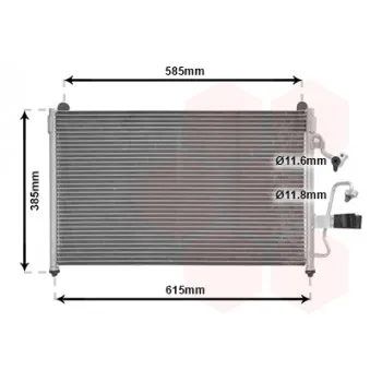 Condenseur, climatisation VAN WEZEL 81005013