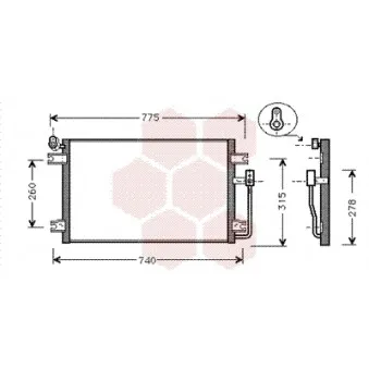 Condenseur, climatisation VAN WEZEL 81005030