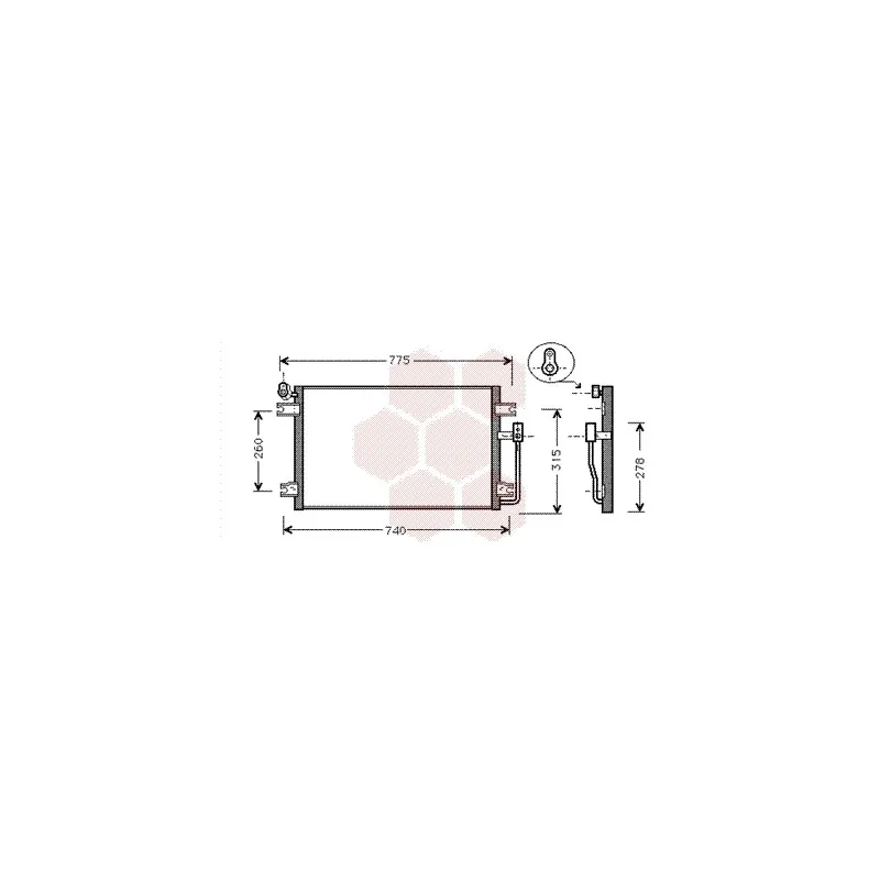 Condenseur, climatisation VAN WEZEL 81005030