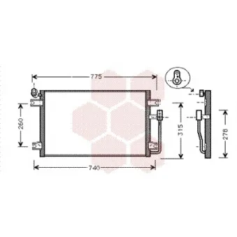 Condenseur, climatisation VAN WEZEL 81005031