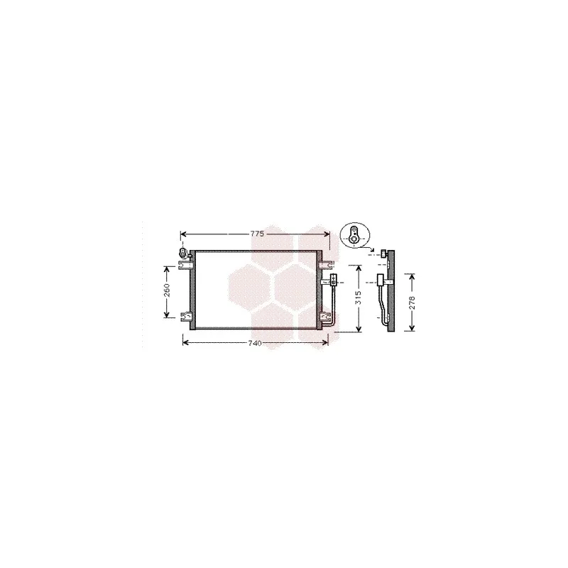 Condenseur, climatisation VAN WEZEL 81005031