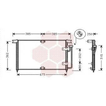 Condenseur, climatisation VAN WEZEL 81005032