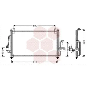 Condenseur, climatisation VAN WEZEL 81005040